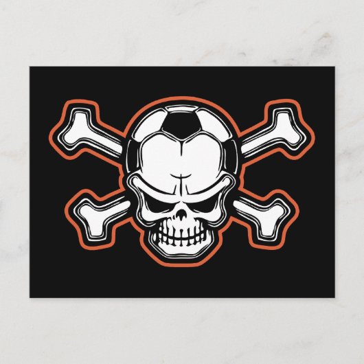 Carte Postale Crâne de football (Devant)