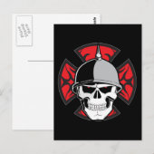 Carte Postale Crâne de la croix ronde tribale (Devant / Derrière)