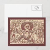 Carte Postale Crâne de Oaxaca, La Calavera Oaxaqueña (Devant / Derrière)