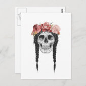 Carte Postale Crâne de printemps (Devant / Derrière)
