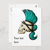 Carte Postale Crâne de punk (Devant / Derrière)