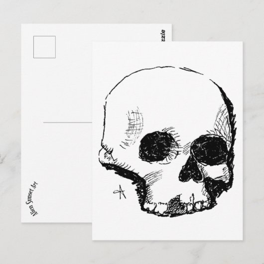 Carte Postale crâne de spoopy (Devant / Derrière)