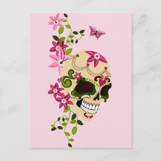 Carte Postale Crâne de sucre [Día de Muertos] (Devant)