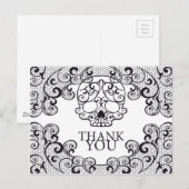 Carte Postale Crâne de sucre élégant Merci Calavera (Devant / Derrière)