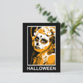 Carte Postale crâne de sucre : halloween (Debout devant)