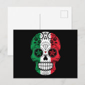 Carte Postale Crâne de sucre mexicain, crâne Cinco De Mayo (Devant / Derrière)