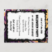 Carte Postale Crâne de sucre noir et pourpre Halloween (Dos)