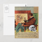 Carte Postale Crâne de Trophée Esprit Fantôme Cheminée (Devant / Derrière)