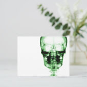 Carte Postale Crâne de vision à rayons X - Vert (Debout devant)