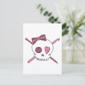 Carte Postale Crâne d'embarcation (rose) (Debout devant)