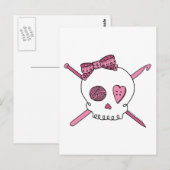 Carte Postale Crâne d'embarcation (rose) (Devant / Derrière)