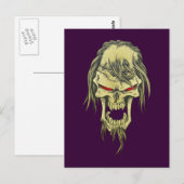 Carte Postale Crâne démon (Devant / Derrière)