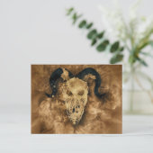 carte postale crâne démon corné (Debout devant)