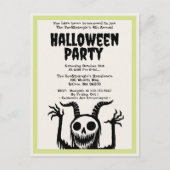 Carte Postale Crâne diable de la fête d'Halloween moderne (Devant)