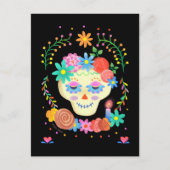 Carte Postale Crâne en Sucre de Día de los Muertos (Devant)