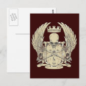 Carte Postale Crâne et couronne (Devant / Derrière)