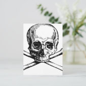 Carte Postale Crâne et os (Debout devant)