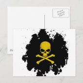 Carte Postale Crâne et os croisés (Devant / Derrière)