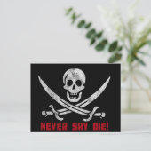 Carte Postale Crâne et os croisés (Debout devant)