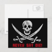 Carte Postale Crâne et os croisés (Devant / Derrière)