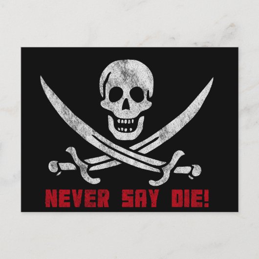 Carte Postale Crâne et os croisés (Devant)