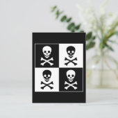 Carte Postale Crâne et os croisés (Debout devant)