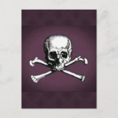 Carte Postale Crâne et os croisés (Devant)