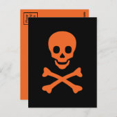 Carte Postale Crâne et os croisés (Devant / Derrière)