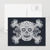 Carte Postale Crâne et os croisés à sucre (Devant / Derrière)