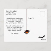 Carte Postale Crâne et os | Joyeuses salutations d'Halloween eff (Dos)