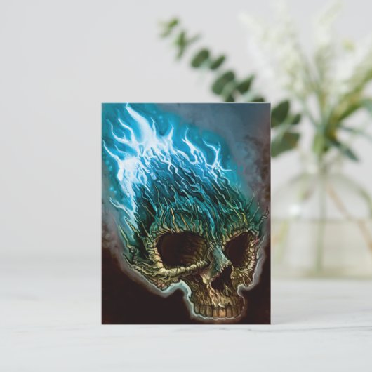 Carte Postale Crâne flamboyant (Debout devant)