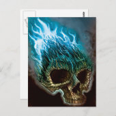 Carte Postale Crâne flamboyant (Devant / Derrière)