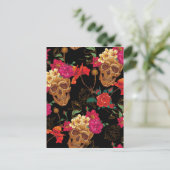 Carte Postale crâne floral (Debout devant)