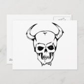 Carte Postale Crâne humain (Devant / Derrière)