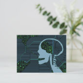 Carte Postale crâne logique éclairé (Debout devant)