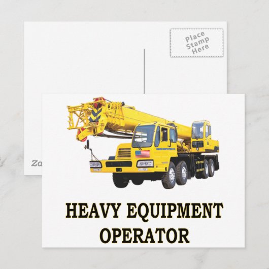 CARTE POSTALE CRANE MOBILE (Devant / Derrière)