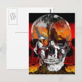 Carte Postale Crâne multiplié par trois (Devant / Derrière)