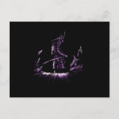 Carte Postale Crâne Ninja Samurai Japon Kendo Katana Écritures C (Devant)