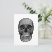 Carte Postale Crâne noir et blanc (Debout devant)