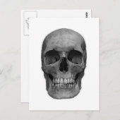 Carte Postale Crâne noir et blanc (Devant / Derrière)