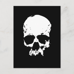 Carte Postale Crâne noir et blanc