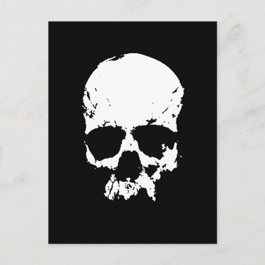 Carte Postale Crâne noir et blanc (Devant)