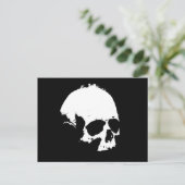 Carte Postale Crâne noir et blanc (Debout devant)