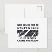 Carte Postale Crane Operator God Could Not Be Driver Worker (Devant / Derrière)