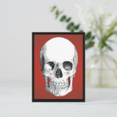 Carte postale crâne (rouge) (Debout devant)