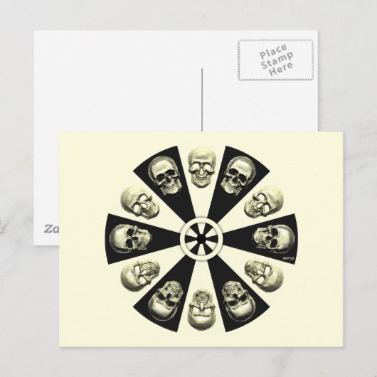 Carte Postale Crânes (Devant / Derrière)