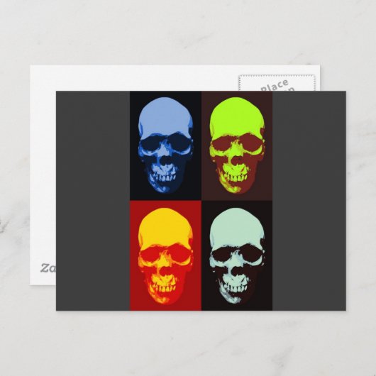 Carte Postale Crânes Crâne (Devant / Derrière)