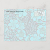 CARTE POSTALE CRANES DE VOL AVEC FLEURS DE PRINTEMPS (Dos)