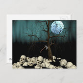 Carte Postale Crânes d'Halloween (Devant / Derrière)