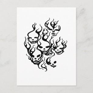 Carte Postale Crânes flamboyants
